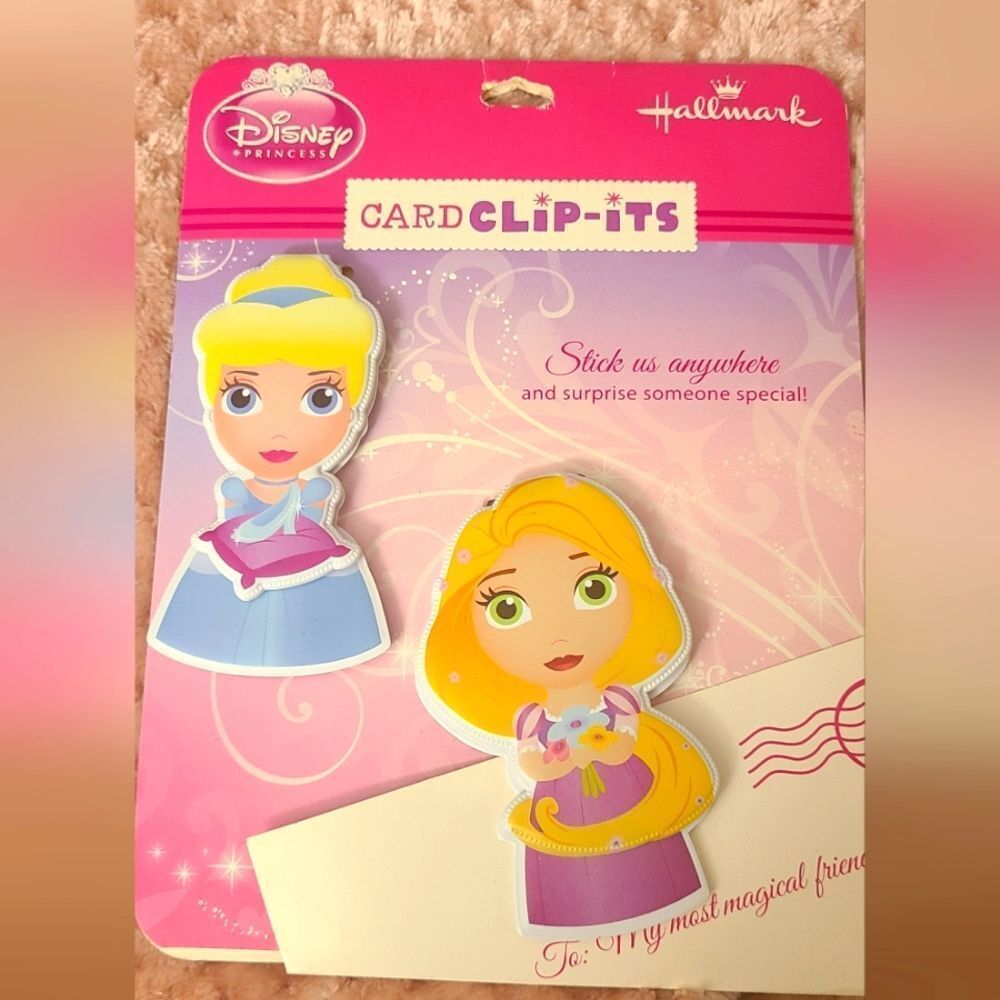 Disney Card And Note Holder Stocking Stuffer Princess Theme Adhesive Magnetic - Picture 1 of 4